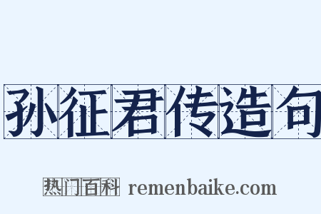 孙征君传造句是什么意思的图片